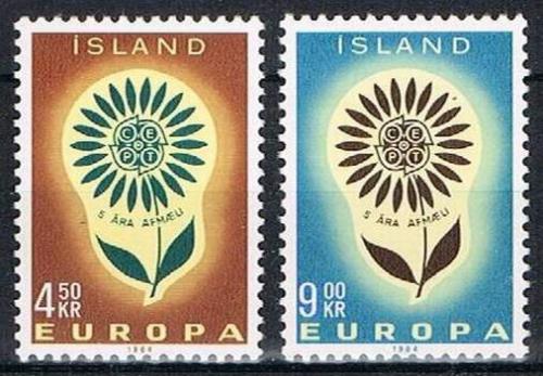 Potov znmky Island 1964 Eurpa CEPT Mi# 385-86