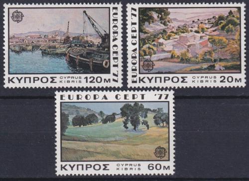 Potov znmky Cyprus 1977 Eurpa CEPT, krajina Mi# 464-66