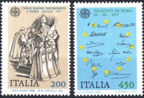 Potov znmky Taliansko 1982 Eurpa CEPT, historick udlosti Mi# 1798-99
