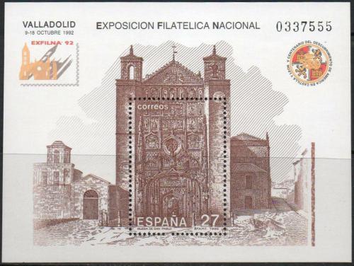 Potov znmka panielsko 1992 Kostel San Pablo, Valladolid Mi# Block 51