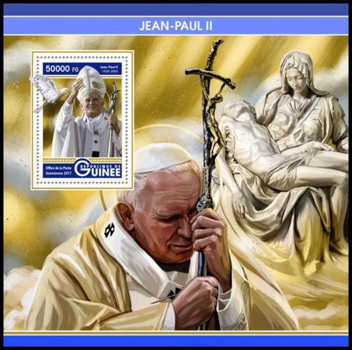 Potov znmka Guinea 2017 Pape Jan Pavel II. Mi# Block 2774 Kat 20