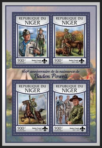 Potov znmky Niger 2016 Robert Baden-Powell Mi# 4792-95 Kat 14