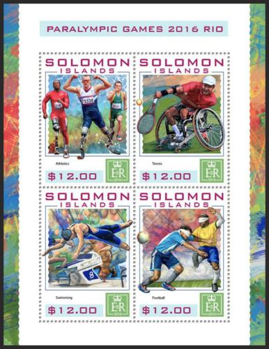 Potov znmky alamnove ostrovy 2016 Paralympida Rio Mi# 3916-19 Kat 14