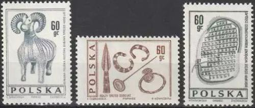 Potov znmky Posko 1966 Archeologie Mi# 1727-29