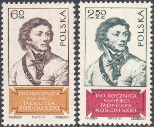 Potov znmky Posko 1967 Tadeusz Kociuszko Mi# 1806-07