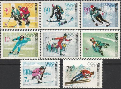 Potov znmky Posko 1968 ZOH Grenoble Mi# 1820-27