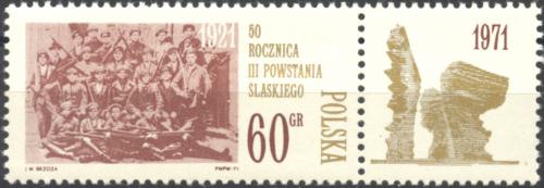 Potov znmka Posko 1971 Tet slezsk povstn, 50. vroie Mi# 2078