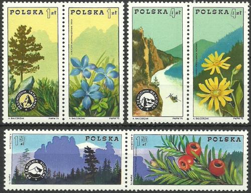 Potovn znmky Polsko 1975 Horsk turistika Mi# 2370-75