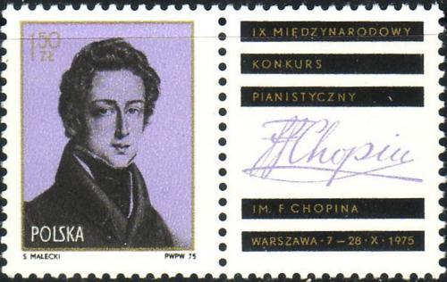 Potov znmka Posko 1975 Frdric Chopin Mi# 2408