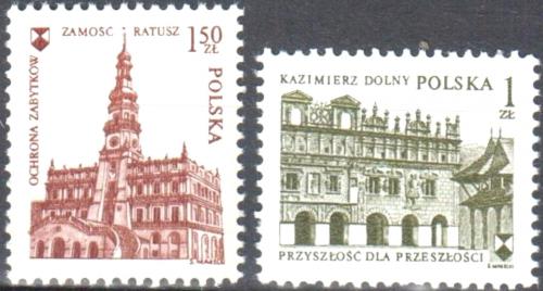 Potov znmky Posko 1975 Architektra Mi# 2413-14