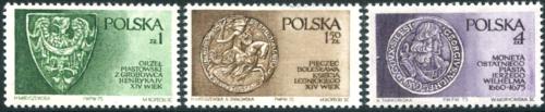 Potov znmky Posko 1975 Dynastie Piastovc ve Slezsku Mi# 2416-18 