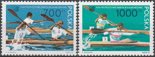 Potov znmky Posko 1990 MS v kanoistice Mi# 3279-80