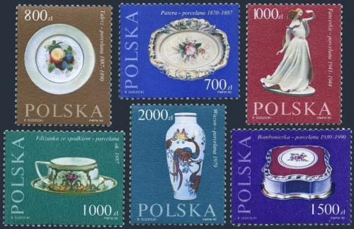 Potov znmky Posko 1990 Porceln Mi# 3288-93