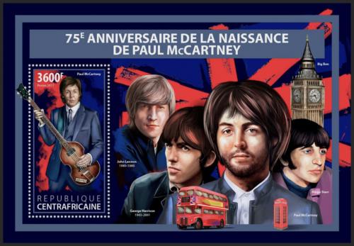 Potov znmka SAR 2017 Paul McCartney, The Beatles Mi# Block 1651 Kat 16