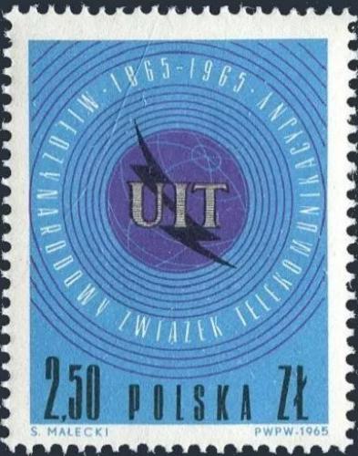 Potov znmka Posko 1965 ITU, 100. vroie Mi# 1584