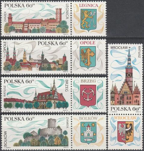 Potov znmky Posko 1970 Turistick zaujmavosti Mi# 2001-05