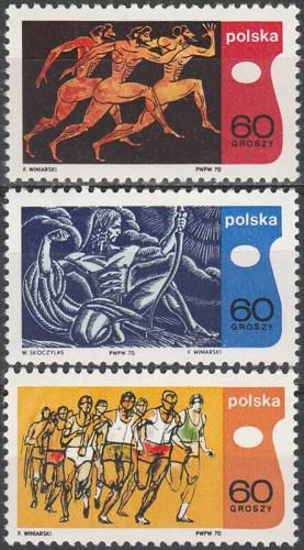 Potov znmky Posko 1970 Mezinrodn olympijsk akademie Mi# 2010-12