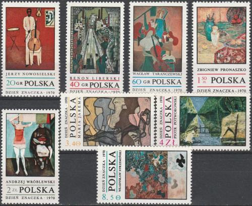 Potov znmky Posko 1970 Modern umenie Mi# 2032-39