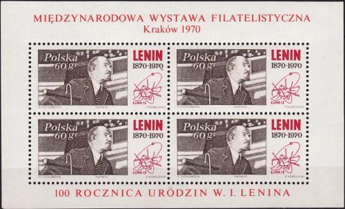 Potov znmky Posko 1970 V. I. Lenin Mi# Block 42