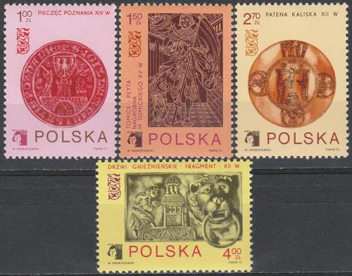 Potov znmky Posko 1973 Mezinrodn vstava znmek POLSKA 73 Mi# 2258-61