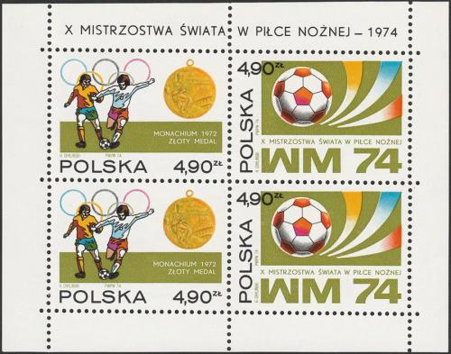 Potov znmky Posko 1974 MS ve futbale Mi# Block 59 Kat 10