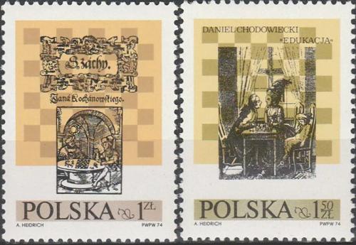 Potov znmky Posko 1974 achov festival Mi# 2322-23