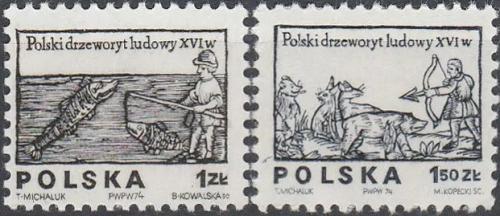 Potov znmky Posko 1974 Devoezby Mi# 2350-51