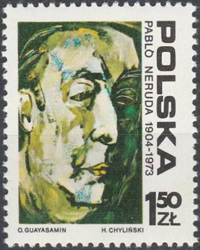 Potov znmka Posko 1974 Pablo Neruda, bsnk Mi# 2352