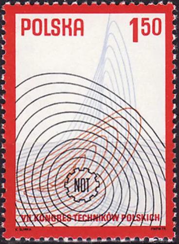 Potov znmka Posko 1977 Polsk technick kongres Mi# 2496 - zvi obrzok