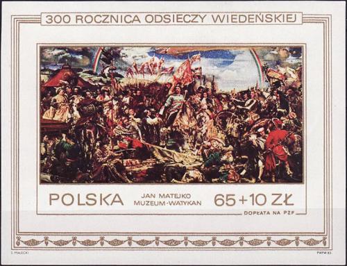 Potov znmka Posko 1983 Kr Jan III. Sobieski, umenie Mi# Block 93 - zvi obrzok
