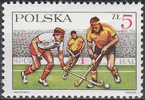 Potov znmka Posko 1985 Pozemn hokej Mi# 2990