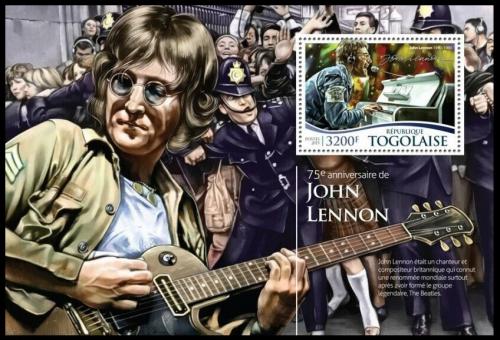 Potov znmka Togo 2015 The Beatles, John Lennon Mi# Block 1182 Kat 13