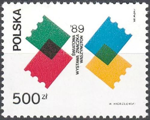 Potov znmka Posko 1989 Vstava WORLD STAMP EXPO 89, Washington Mi# 3229 A