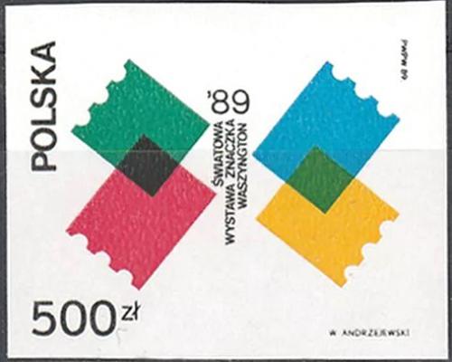Potov znmka Posko 1989 Vstava WORLD STAMP EXPO 89, Washington Mi# 3229 B - zvi obrzok
