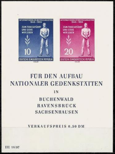 Potov znmky DDR 1955 Mezinrodn den oslobedenia Mi# Block 11 Kat 20 - zvi obrzok