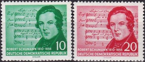 Potov znmky DDR 1956 Robert Schumann, skladatel Mi# 528-29 - zvi obrzok