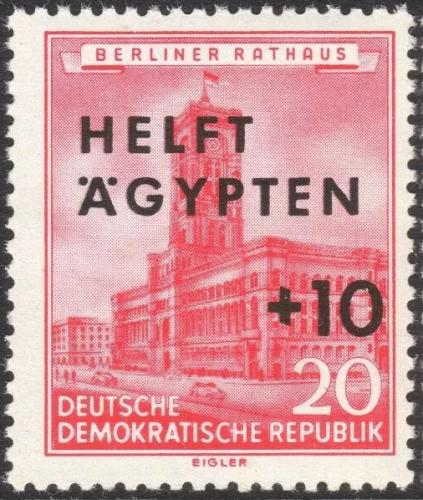 Potov znmka DDR 1956 Radnice v Berln pretla Mi# 557