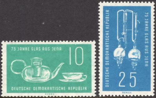 Potov znmky DDR 1959 Sklrny v Jen, 75. vroie Mi# 713-14 - zvi obrzok