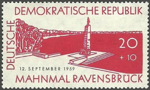 Potov znmka DDR 1959 Vlen pamtnk Ravensbrck Mi# 720