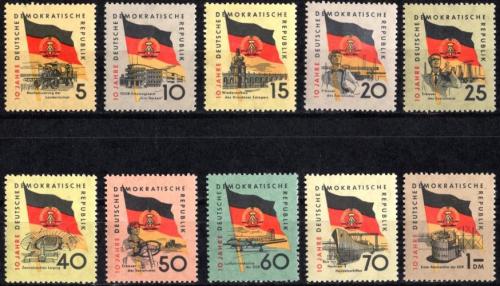 Potov znmky DDR 1959 Vznik republiky, 10. vroie Mi# 722-31 - zvi obrzok