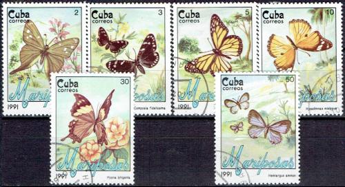 Potov znmky Kuba 1991 Motle Mi# 3452-57