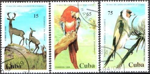 Potov znmky Kuba 1994 Fauna Mi# 3788-90
