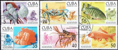 Potov znmky Kuba 1994 Vodn fauna Mi# 3749-54