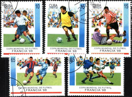 Potov znmky Kuba 1998 MS ve futbale Mi# 4084-88