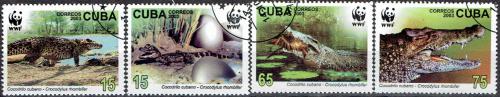 Potov znmky Kuba 2003 Krokodly, WWF Mi# 4553-56