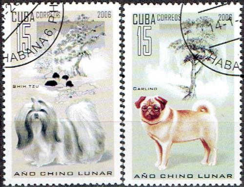 Potov znmky Kuba 2006 nsk nov rok, rok psa Mi# 4774-75