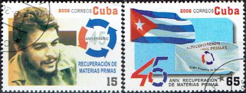 Potov znmky Kuba 2006 Ernesto Che Guevara a vlajka Mi# 4835-36