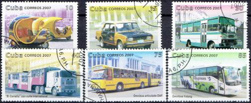 Potov znmky Kuba 2007 Dopravn prostedky Mi# 4967-72