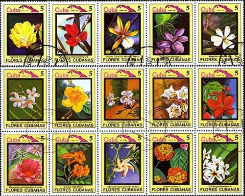 Potov znmky Kuba 1983 Kvety Mi# 2778-92