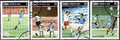Potov znmky Kuba 1982 MS ve futbale Mi# 2685-88